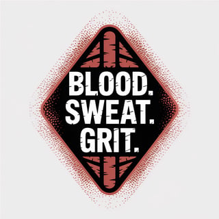 Vertical Diamond Badge with Bold Text