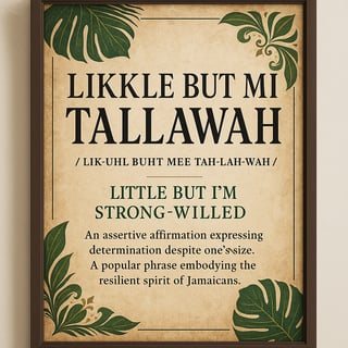 Jamaican Patois Wall Art Design