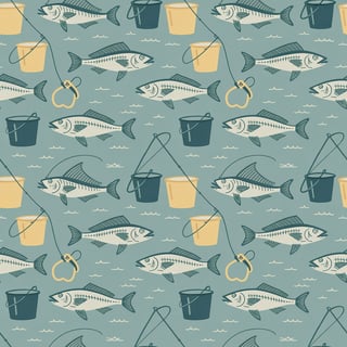 Pier Fishing Icon Pattern