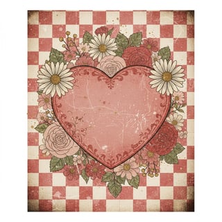 Vintage Heart-Shaped Candy Box Art