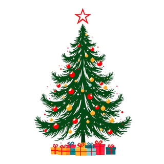 Minimalist Christmas Tree Illustration
