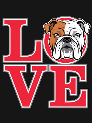 Bold Love with Bulldog Illustration