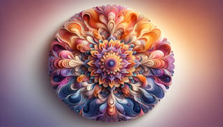 Glowing Sunset Mandala Pattern