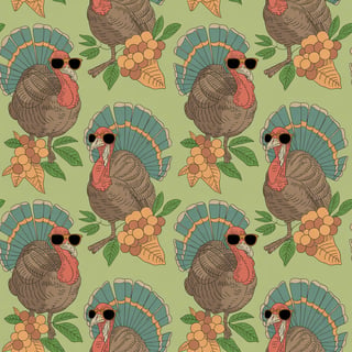 Beachy Turkeys Pattern for Tumblers