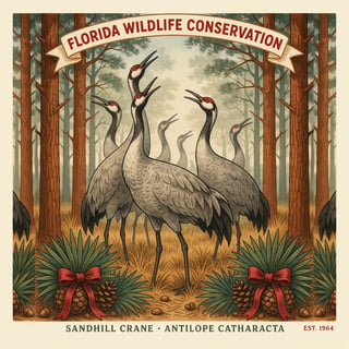 Sandhill Cranes Vintage Tumbler Wrap
