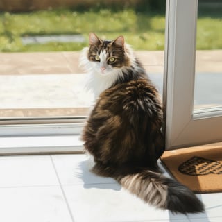 Realistic Digital Oil Painting of Cat