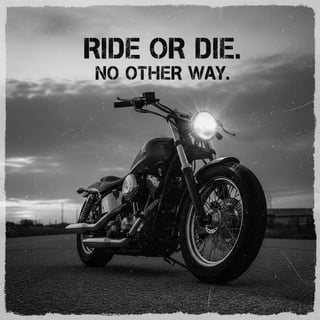 Edgy Biker Quotes with Cruiser Images