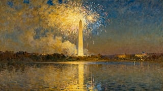 Fireworks Over Washington Monument