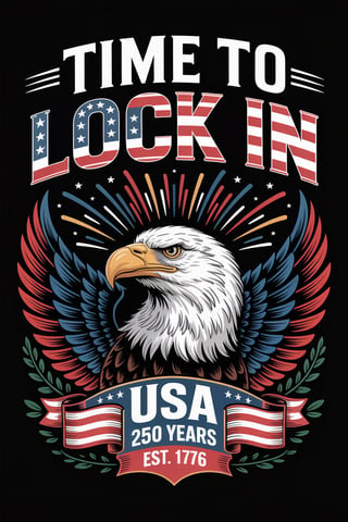 Patriotic American Eagle T-Shirt Design