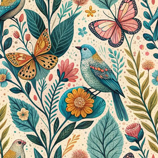 Folk-Inspired Maximalist Motif Art