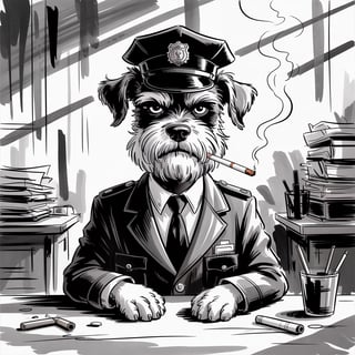 Sullen Schnauzer Police Sketch