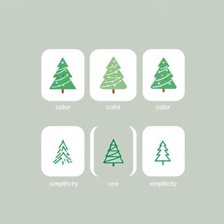 Green & White Christmas Tree Icons