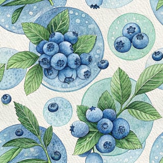 Blueberry Clusters with Paper Art