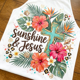 Impasto Tropical Coastal Tee Design