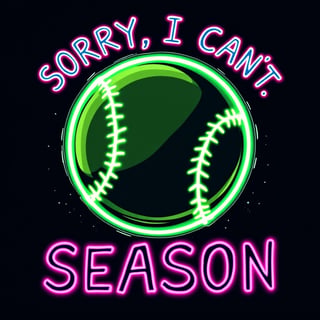 Softball Season Cartoon Design