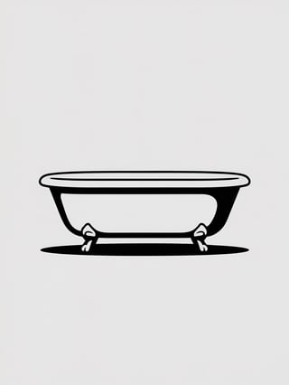 Minimal Vector Bathtub T-Shirt Design