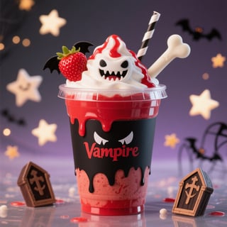 Vampire Vanilla Frappe Illustration