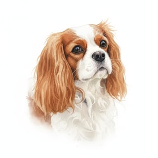Soft Watercolor Dog Portrait