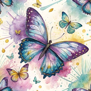 Vibrant Watercolor Butterfly Art