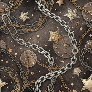 Dark Grunge Glam Metallic Pattern