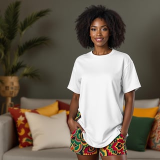 Black Woman in Stylish Cultural Attire