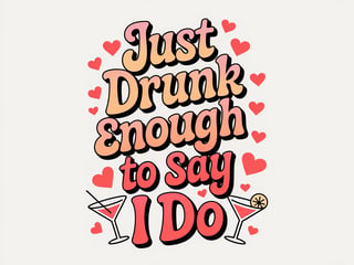 Just Drunk Enough to Say I Do Design