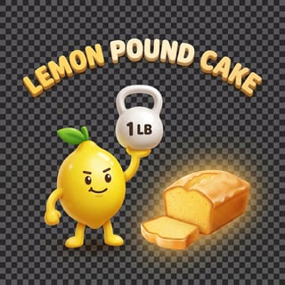 Quirky Lemon Pound Cake Character