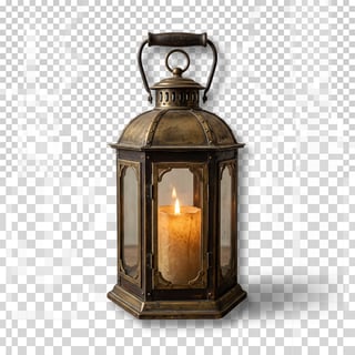 Photorealistic Dim Lantern Studio Cutout