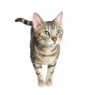 Watercolor Cat Portrait