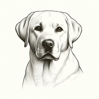 Minimalist Labrador Dog Sketch