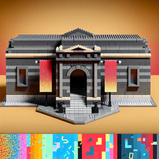LEGO-Style Museum Facade Clipart