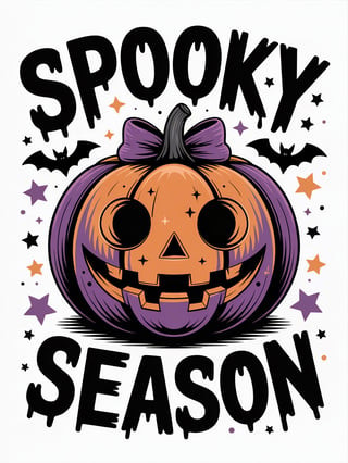 Stylized Halloween Jack-o'-Lantern Art