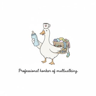 Funny Mom Goose Multitasking Design