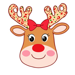 Cute Cartoon Reindeer Illustration