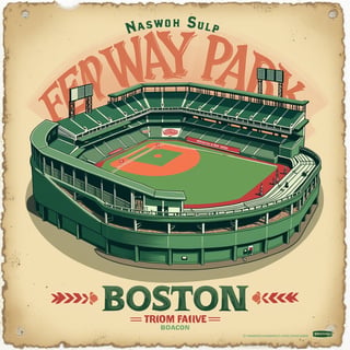 Vintage Fenway Park Illustration