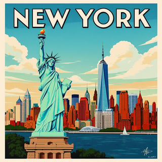 Vintage New York Travel Poster