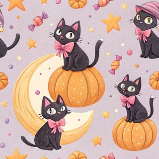 Pastel Black Cat Cuties