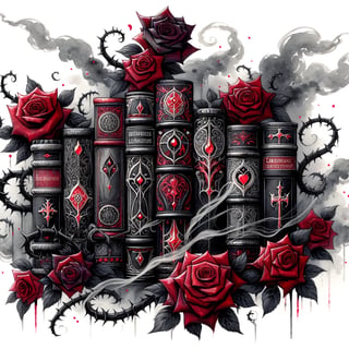 Gothic Fantasy Book Pattern