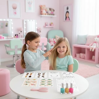 Kids Beauty Salon Playroom Scene