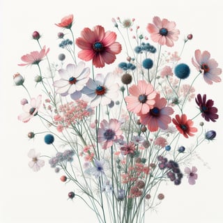Watercolor Wildflower Arrangement