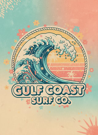Gulf Coast Wave Graphic