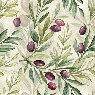 Abstract Olive Green & Plum Pattern