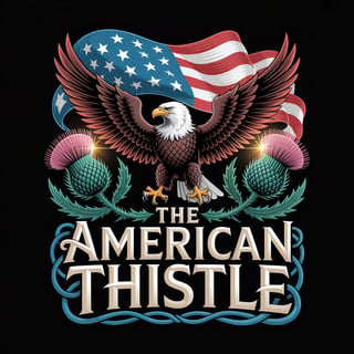 Celtic Typography with American Eagle