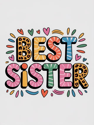 Best Sister Tie-Dye Leopard T-Shirt
