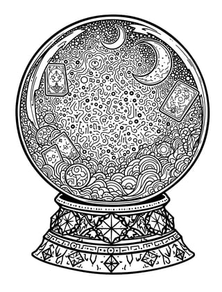 Mystical Crystal Ball Illustration