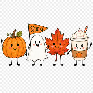 Cute Fall Halloween Clipart Lineup