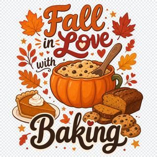 Cozy Fall Baking Illustration