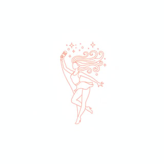 Peach Monochrome Jazz Dancer Icon
