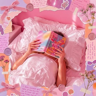 Bright Pink Bedroom with Book