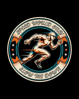 Vintage Sprinter Badge Illustration